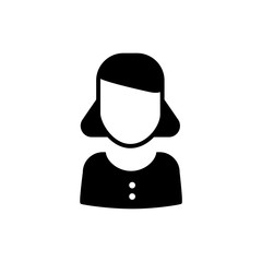 User icon - woman / female vector.