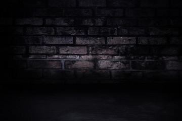 dark and grunge brick wall. 