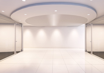 empty white room, or ready for decoration,3d white room interior