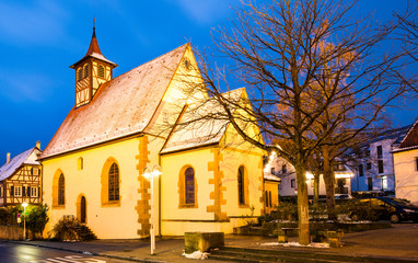 Fototapeta premium Shortly before Christmas, Church of Musberg in Winter