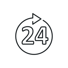 24 hours vector icon