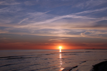 Epic sunset over the Baltic sea