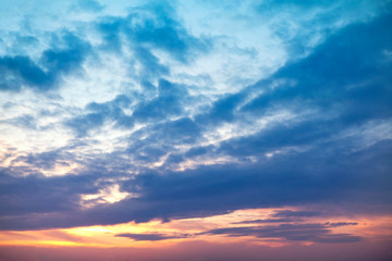 Naklejka na ściany i meble beautiful cloudscape landscape with twilight
