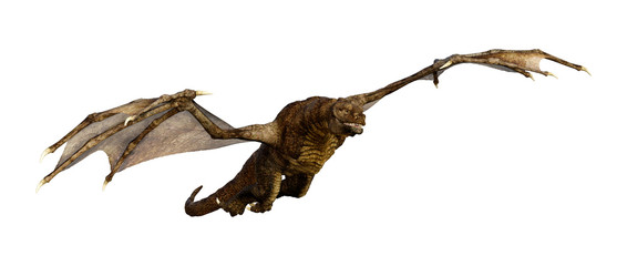 Obraz premium 3D Rendering Fairy Tale Dragon on White