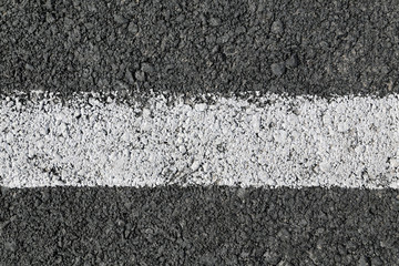 White stripe on asphaltroads