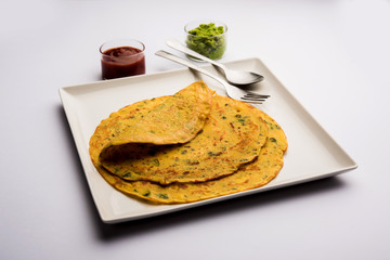 Chilla or Besan cheela is a simple pancake made with chickpea flour and some basic ingredients...