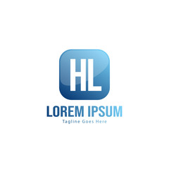 Obraz premium Initial HL logo template with modern frame. Minimalist HL letter logo vector illustration