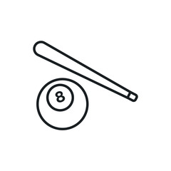 billiards vector icon