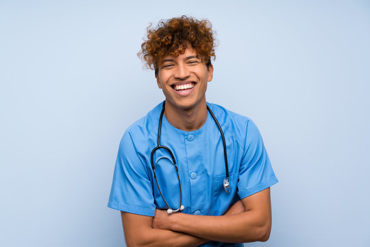 Surgeon Doctor African American Man Laughing