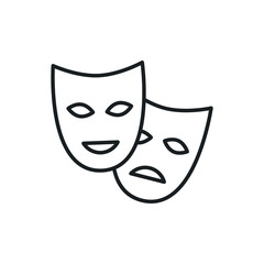 theater mask vector icon