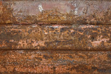 A old wall steel whic very rust. 