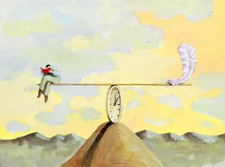 Leichtigkeit der gelesenen Surrealismusillustration © nuvolanevicata