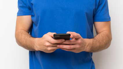 Handsome man using mobile phone