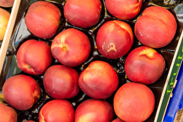peaches at the market