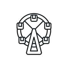 ferris wheel vector icon