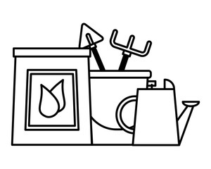 tools decoration gardening flat design