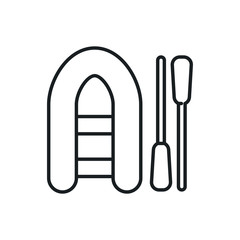rubber boat  vector icon