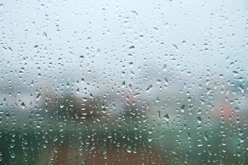 Rain drops on a window