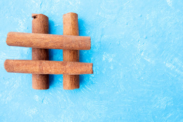 hashtag of cinnamon sticks, concept web trend networ