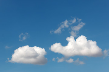 Blue sky with the white clouds..