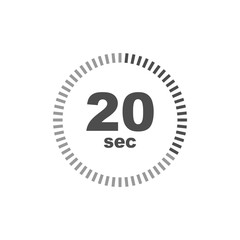 Timer 20 sec icon. Simple design