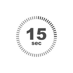 Timer 15 sec icon. Simple design