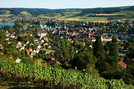 View of the historic centre, Stein am Rhein, Hochrhein, Canton of Schaffhausen, Switzerland, Europe