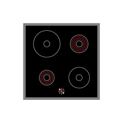 Electric kitchen stove icon. Simple design