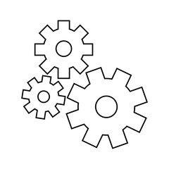 gears wheels engine icon vector ilustration