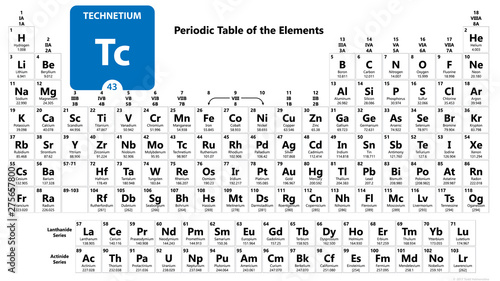 Technetium Chemical 43 Element Of Periodic Table Molecule