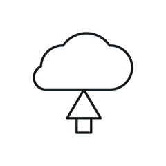 cloud upload vector icon