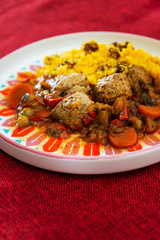Moroccan beef kefta meatballs meatball and semolina