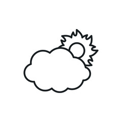 sun cloud vector icon