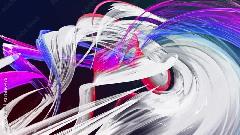 Poster abstract transparent tapes in motion as seamless creative background. colorful stripes twist in a ci