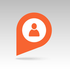 Location people pin map icon. Map pointer