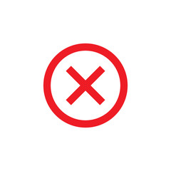 Obraz premium Cancel, delete, remove icon. Vector illustration, flat design.