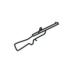 automatic rifle vector icon