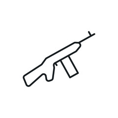 automatic rifle vector icon