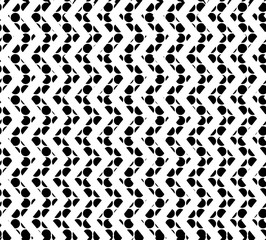 Seamless, white with black polka dots chevron pattern