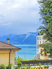 Vista, montreux, lago, genebra, suíça