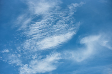 Blue sky white cloud white background. Beautiful sky and clouds in the afternoon.
