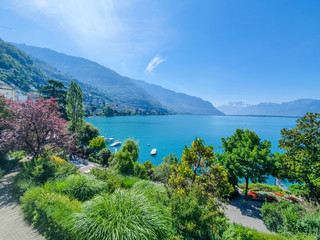 Vista, montreux, lago, genebra, suíça