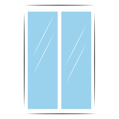 Isolated window with frame on a white background - Vector