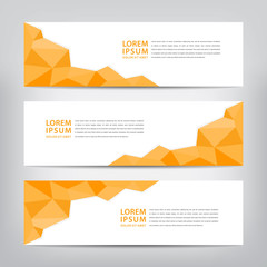 abstract web banner template, vector illustration