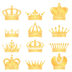 vector crown silhouette. a symbol of power