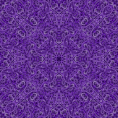 Seamless mosaic blue pattern with paisley and dots. Traditional ethnic ornament. Vector print. Use for wallpaper, pattern fills,textile design.