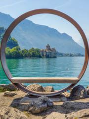 Vista, montreux, lago, genebra, suíça