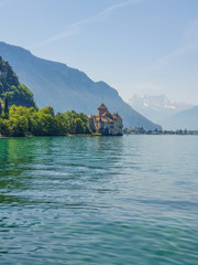Vista, montreux, lago, genebra, suíça