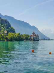 Vista, montreux, lago, genebra, suíça