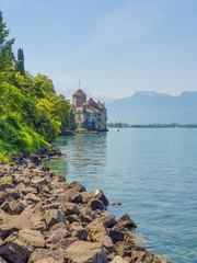 Vista, montreux, lago, genebra, suíça